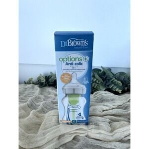Dr.‎ Brown's Options+ Anti Colic Baby Bottle Wide Neck 9 Oz Single New
